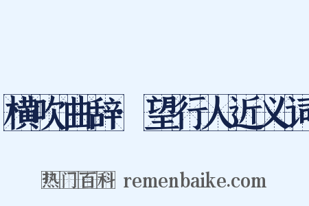 横吹曲辞·望行人近义词是什么意思的图片